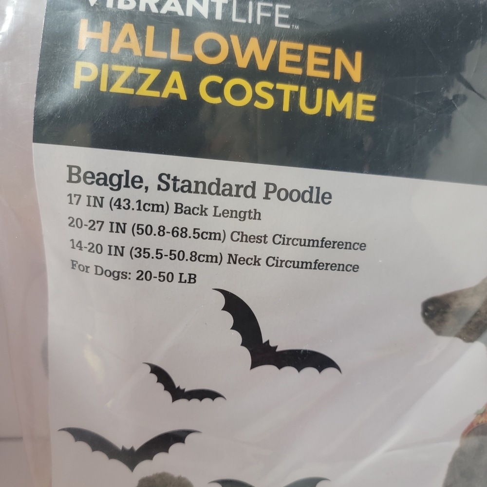 NEW‎ Pizza Slice Costume Pet Size Medium Dog (20-50 lbs) Halloween Vibrant Life - Picture 2 of 6